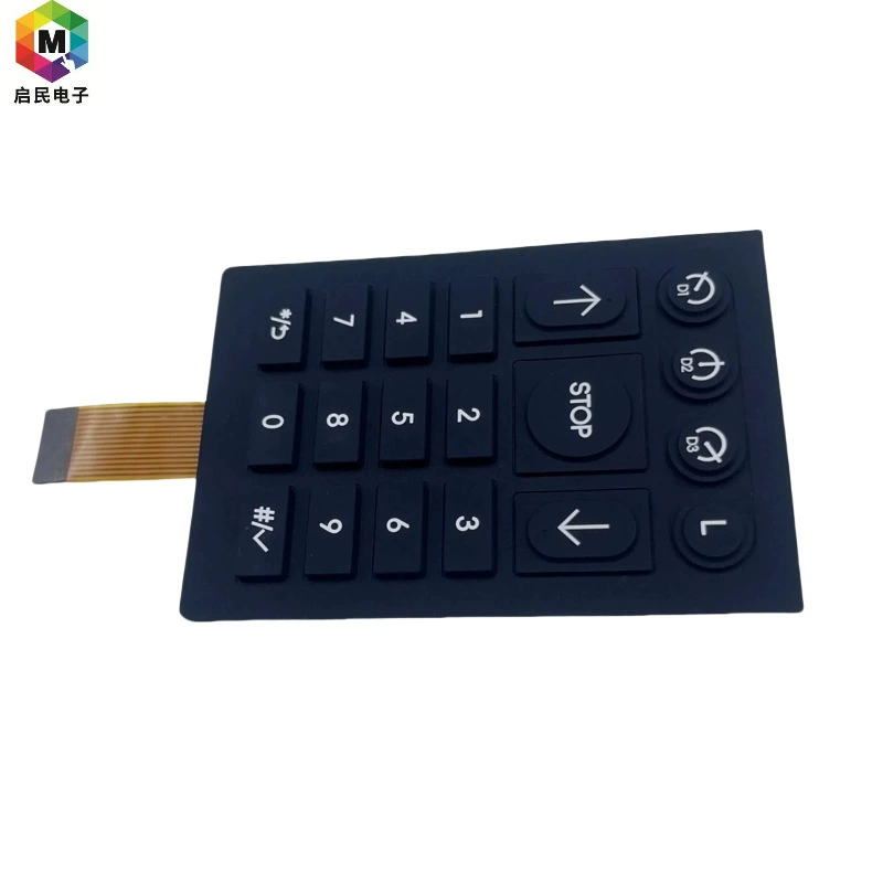 Silicone switch key, light panel, electronic equipment, food processor