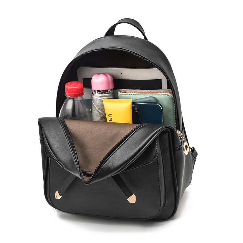 Mochila transfronteriza [Mochila] Superventas 2025 Nueva moda Mochila de tres piezas Gran capacidad Estilo coreano Lazo Bolso de mujer