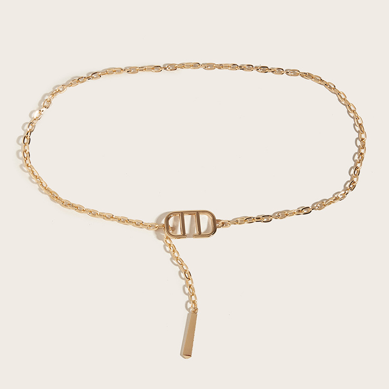 Waist Chain Classification Street Occasion Metal Material Streetwear Geometric Metal Plating Women's Chain Belts