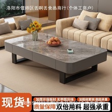 新款轻奢现代茶几家用小户型客厅加厚可储物方形极简玻璃高级茶台