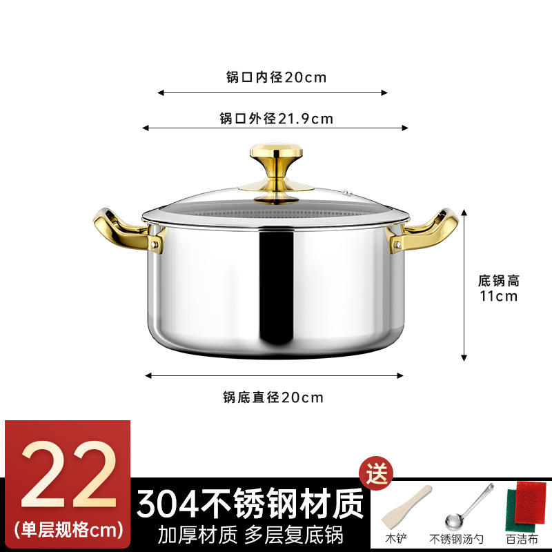 22cm olla antiadherente (con tapa)