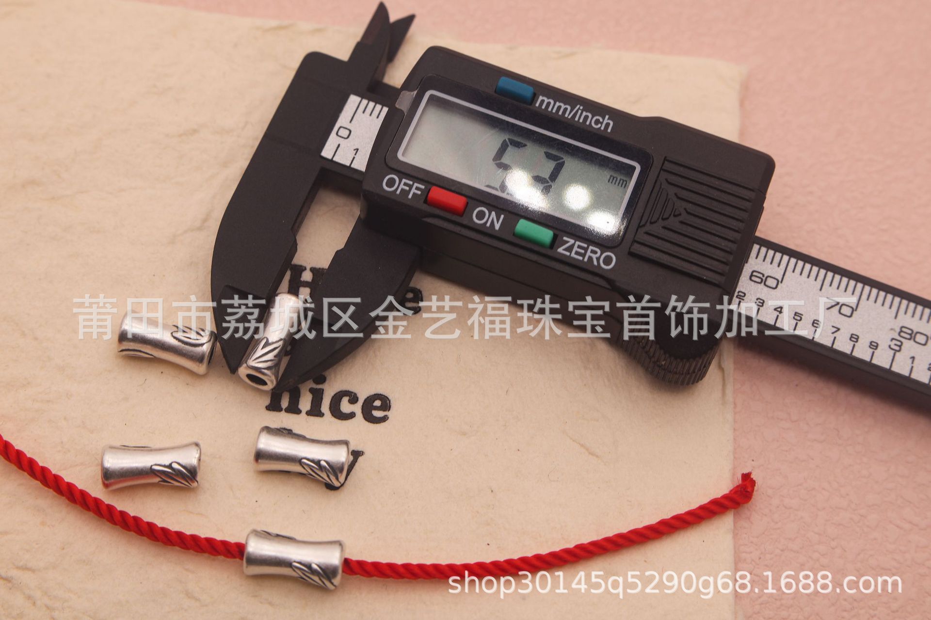 Pure Silver S999 Bamboo Joint Loose Beads with Through-Hole Design, Chinese Style Bamboo Leaf Spacer Beads, DIY Necklace Bracelet Jewelry Accessories, Beading Materials