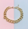 Fresh accessory, fashionable chain, metal bracelet, European style, simple and elegant design