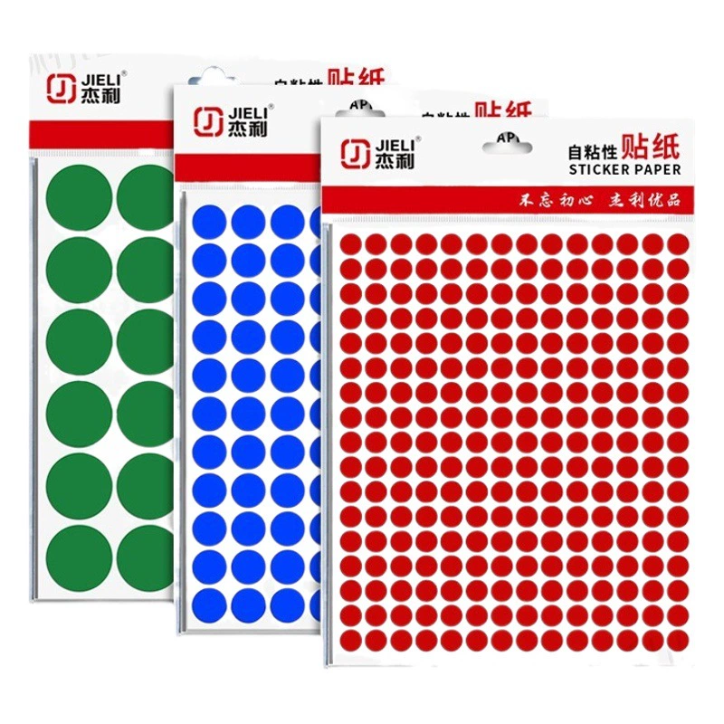 Цветная точечная наклейка Круглая этикетка Бумага Цветная этикетка Рукописная устная бумага Классификация Маркер Самоклеящийся