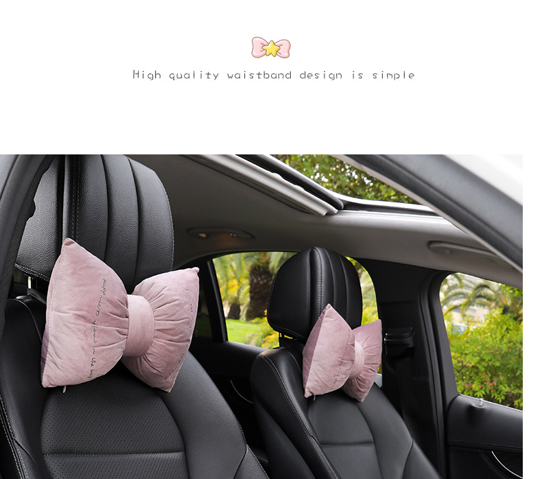 Car headrest lumbar support a pair of car neck pillow main driving neck sleeping pillow car pillow creative cute