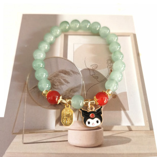 New Dongling Green Beads Bracelet Lucking Nafu Sanrio Bracelet Female Merlot Yugui Dog Kulomi Bracelet Batch