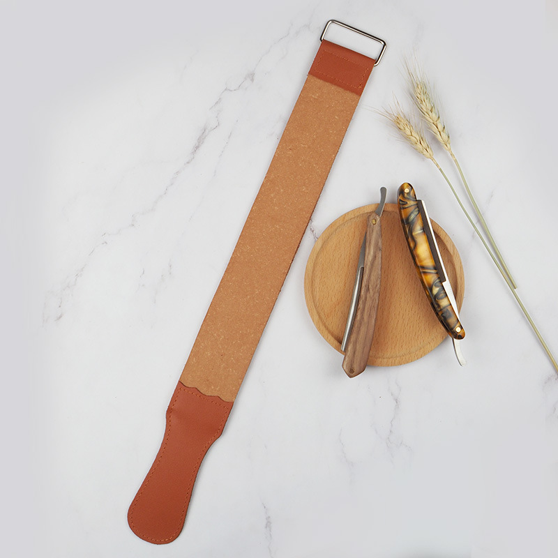 Factory wholesale razor grinding cloth double real cowhide scraper cloth real cowhide knife cloth metal ring