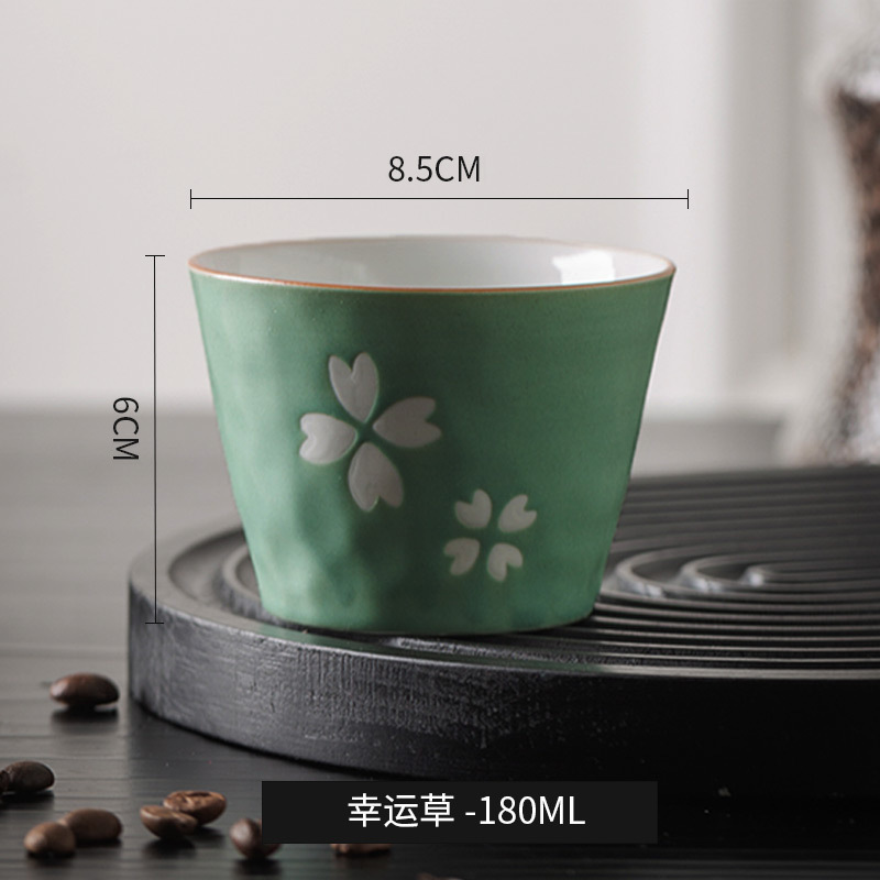Taza de cerámica japonesa pintada a mano Taza de pudín de helado Taza de mano de alto valor y hermosa Taza de té Taza individual Taza del propietario