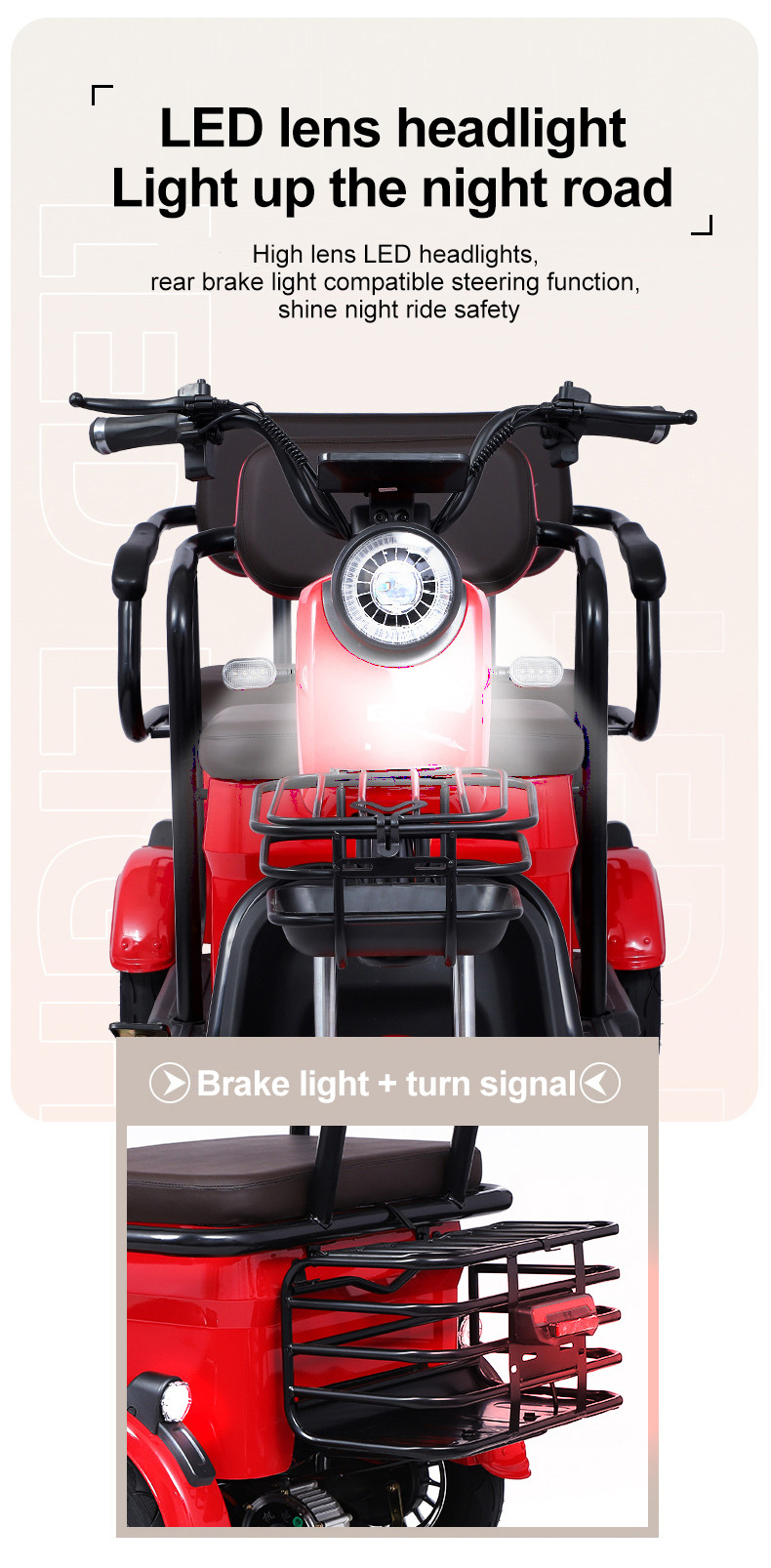Long-Range Mobility Scooter Electric Tricycle