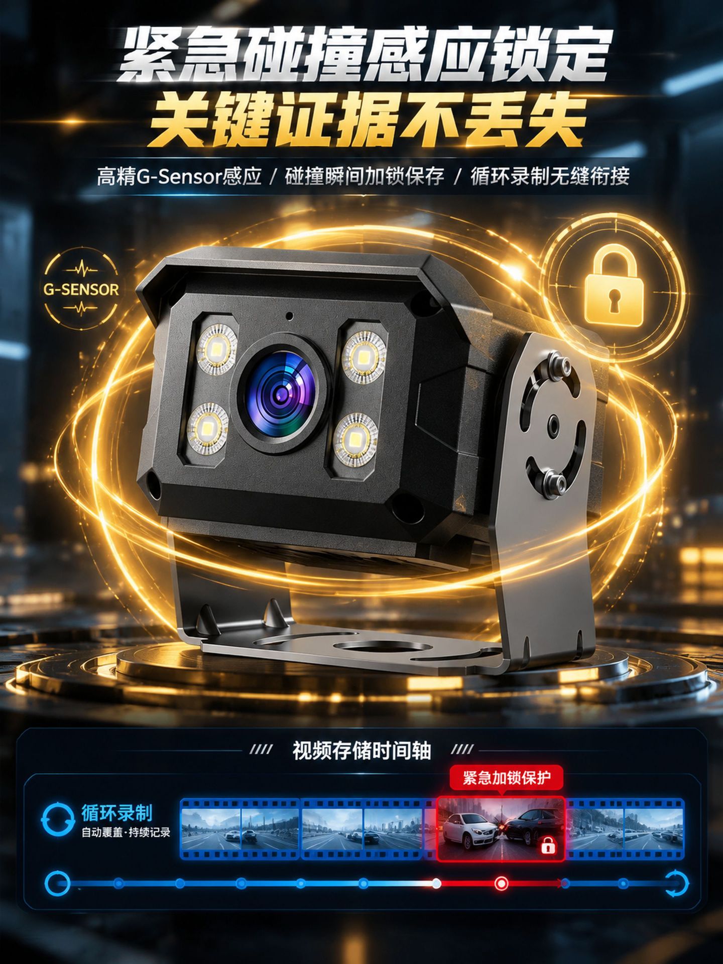 Truck heavy-duty remote surveillance camera with GPS positioning, intercom, and high-definition night vision driving recorder
