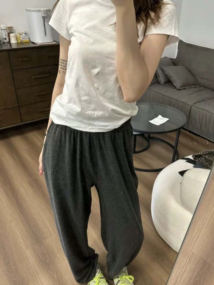 2024年ベーシックモデル ポニーロゴ刺繍入り ラウンドネック 半袖Tシャツ レディース カジュアル 万能トップス トレンドブランド シンプルスタイル