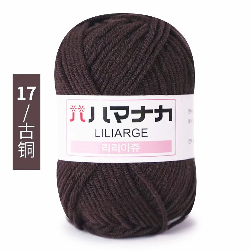 Пряжа Wool LILIARGE, 4-поли́к Milk Cotton, клубки 25 г, 74 цвета — вязание крючком и DIY