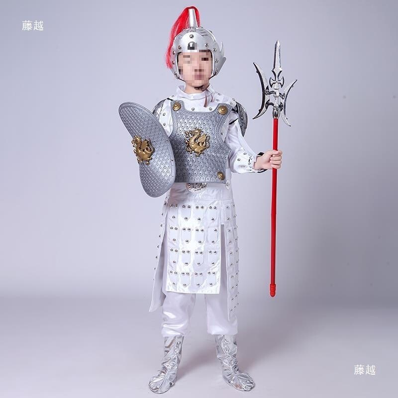 Children's Ancient Costume General Armor Performance Outfit, Little Martial Arts Three Kingdoms Soldier Armor, Hanfu Soldier Armor
