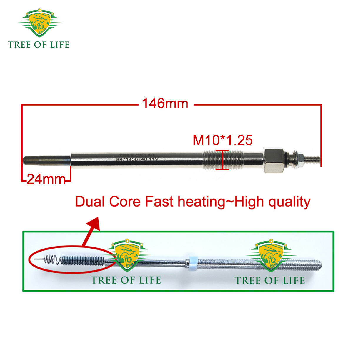 8971436740,8971436741,97143674 is suitable for Isuzu preheating plugs
