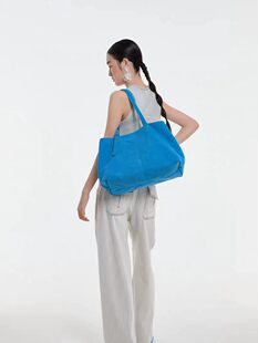Spring 2026 Urban Brushing Bag Frosted Large Capacity Soft Leather Tote Bag