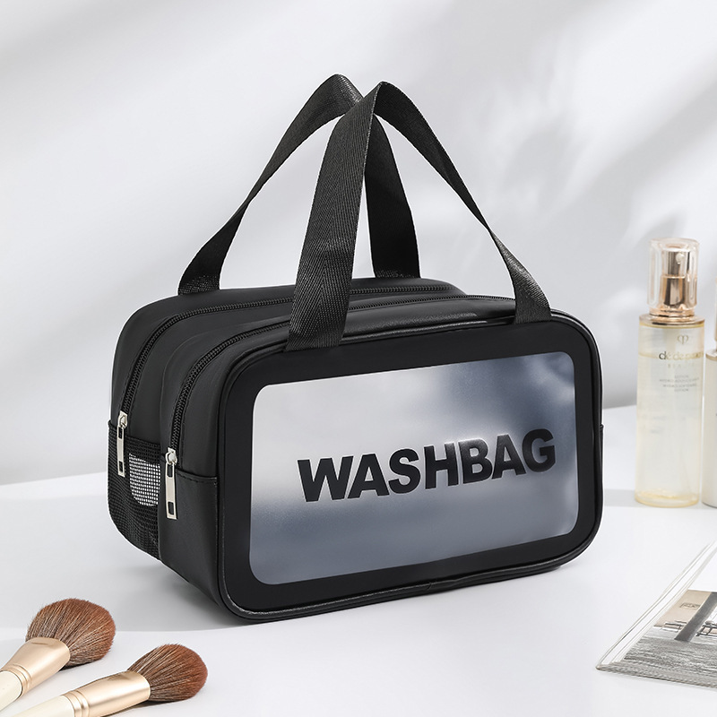 Bolsa cosmética de separación seca y húmeda, bolsa de lavado impermeable de gran capacidad, bolsa cosmética mate portátil de viaje, bolsa de almacenamiento al por mayor