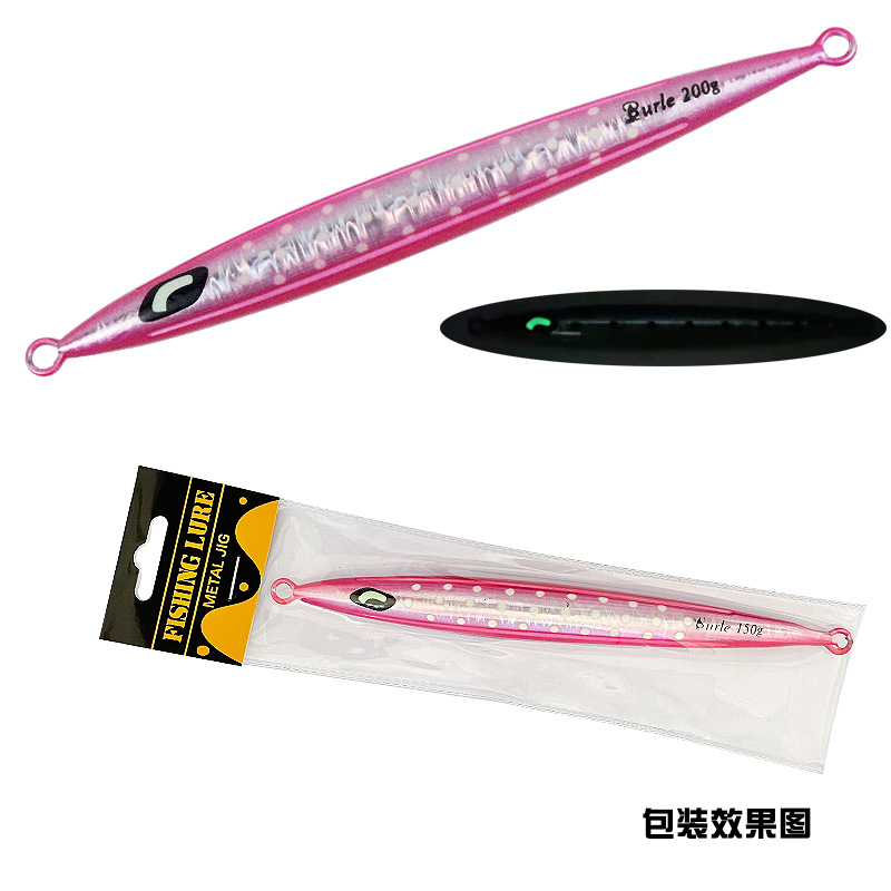 Luya biónico agudos Placa de hierro luminoso plomo pescado lento sacudida luminosa mar pesca noche pesca barco de pesca caballa hairtail cebo de pesca