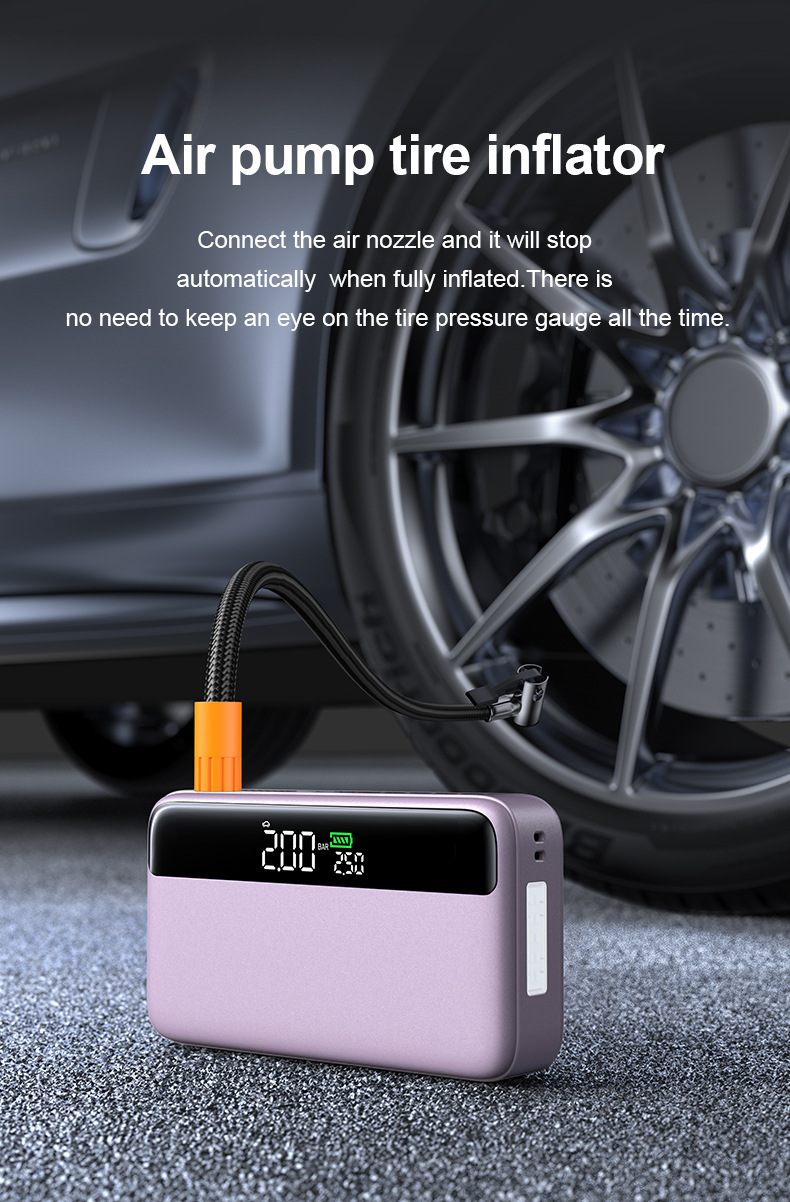 【N33】Cross-Border Car Emergency Starting Power Supply, Air Pump, Integrated Power Supply, Multi-Functional Portable Battery Ignition