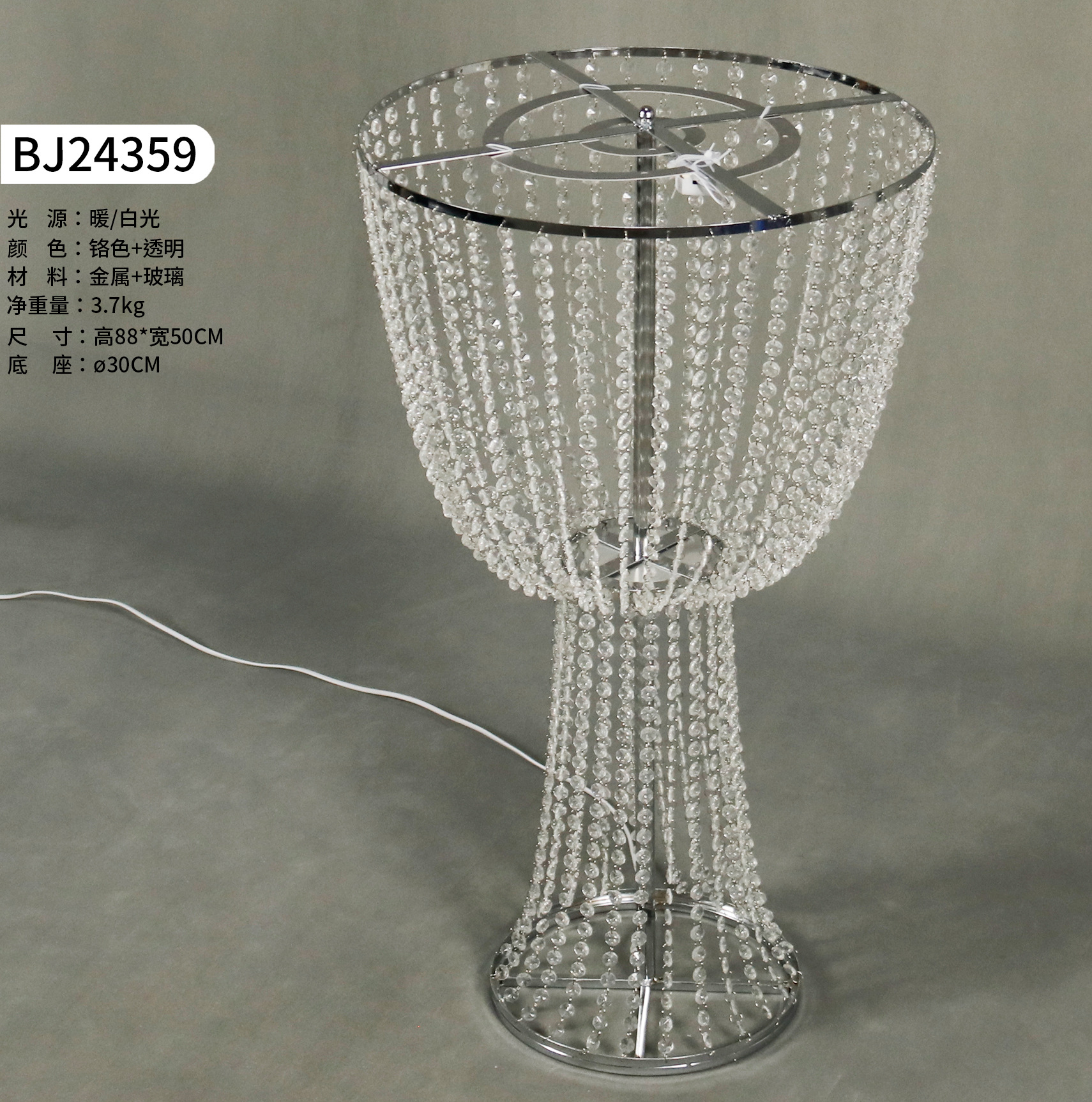 Colgante de metal lámpara guía de vidrio floral mesa de comedor de hotel boda decoración floral estante de flores de perlas de octogón