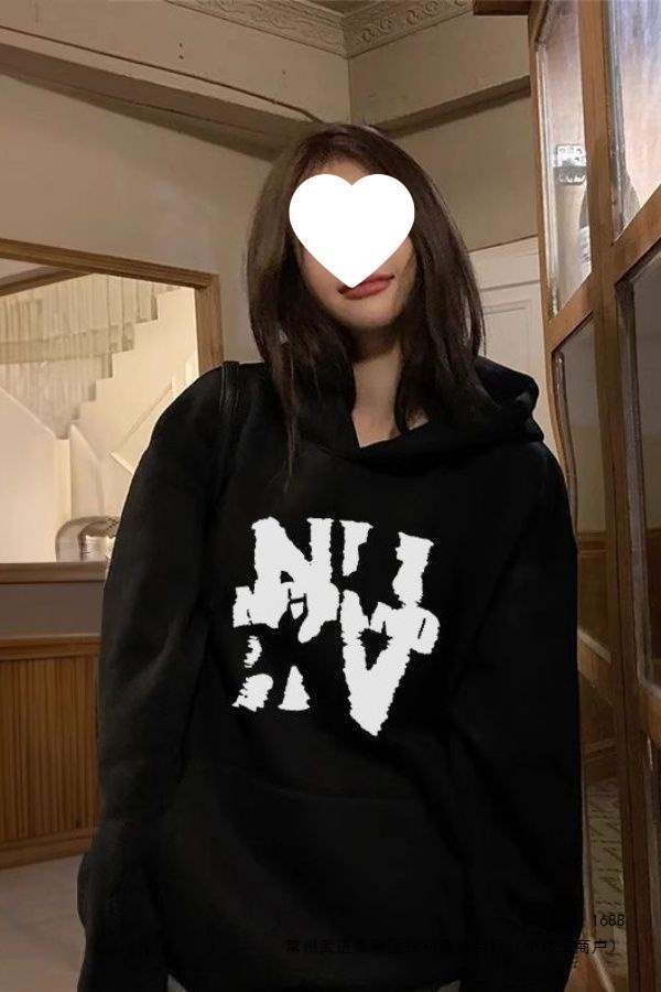 Women's fleece-lined hooded sweatshirt, 2026 new style, Korean style, college style, plus size, other styles with slits.