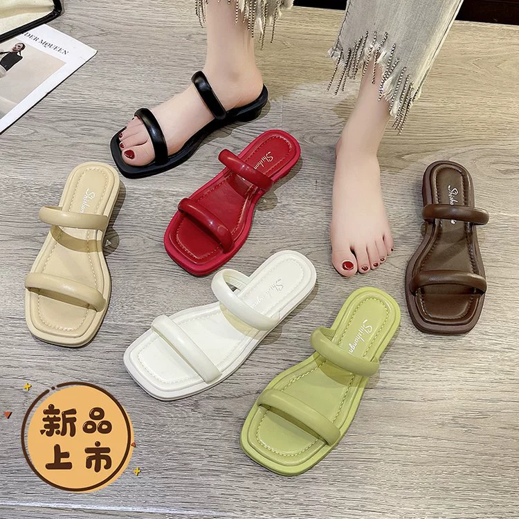 Босоножки на танкетке 2024 года, летняя новая модная универсальная повседневная женская обувь оптом