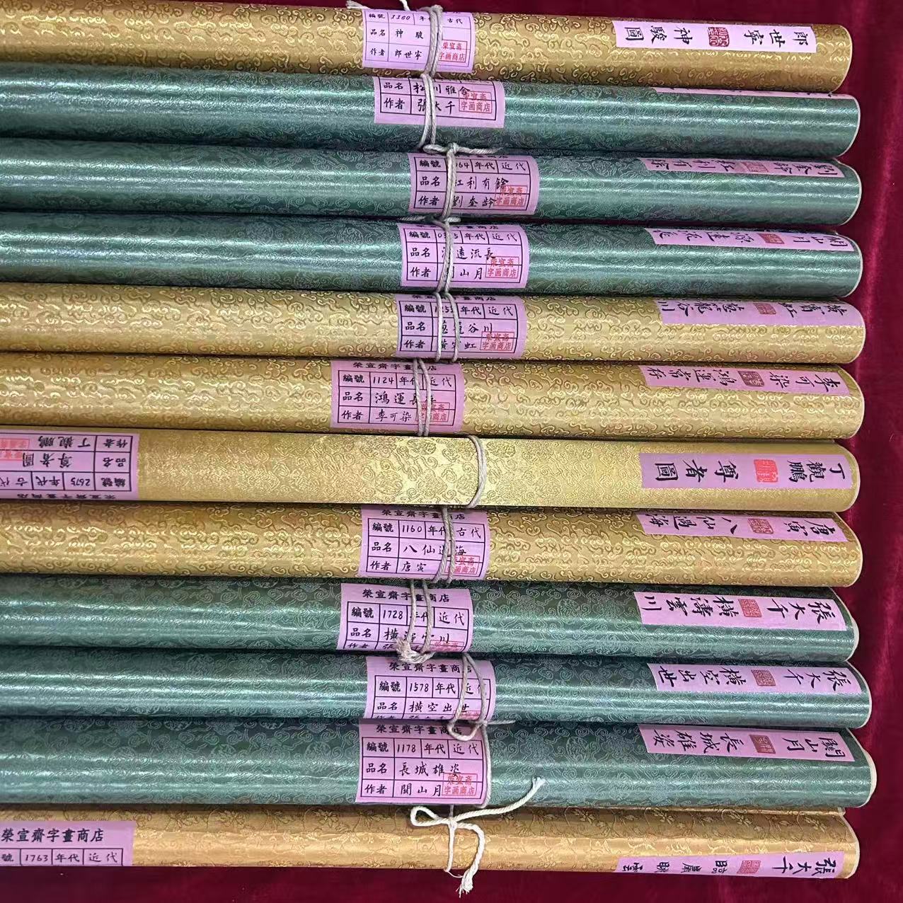 厂家批发仿古四米长卷名画唐寅张大千卷轴快手抖音直播供货一件代