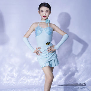 Gtydance2025 New Latin Dance Clothing Girls Summer Sling Latin Practice Performance Suit L25082