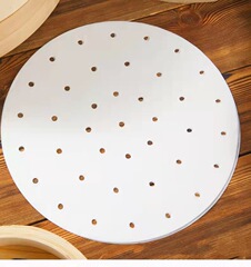Round steaming paper for steaming buns, non-stick oil paper for steaming basket, making steamed buns, steaming cloth basket tray paper, 100 sheets