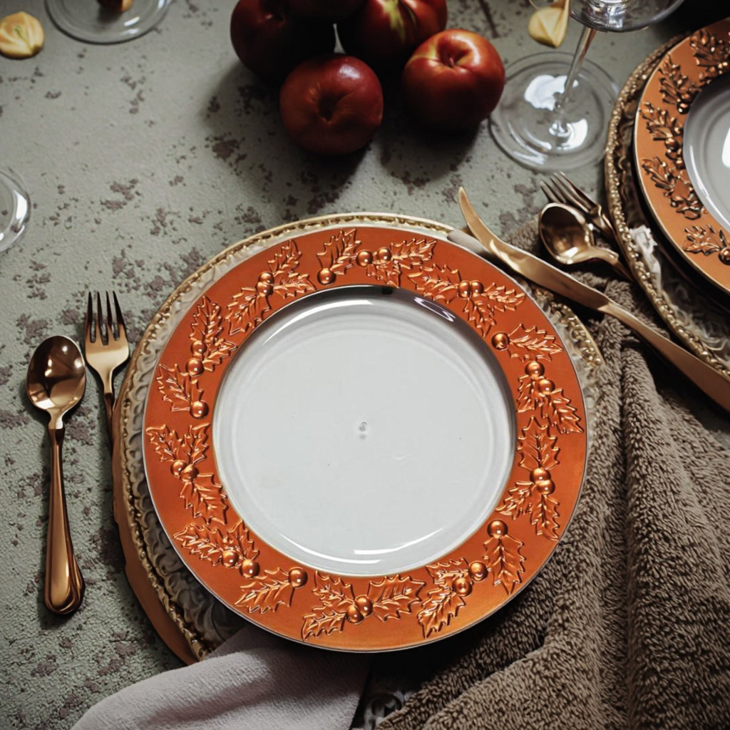 Nórdico de lujo ligero restaurante occidental decoración bandeja transparente de costilla de plato de sopa platos de platos creativos disco