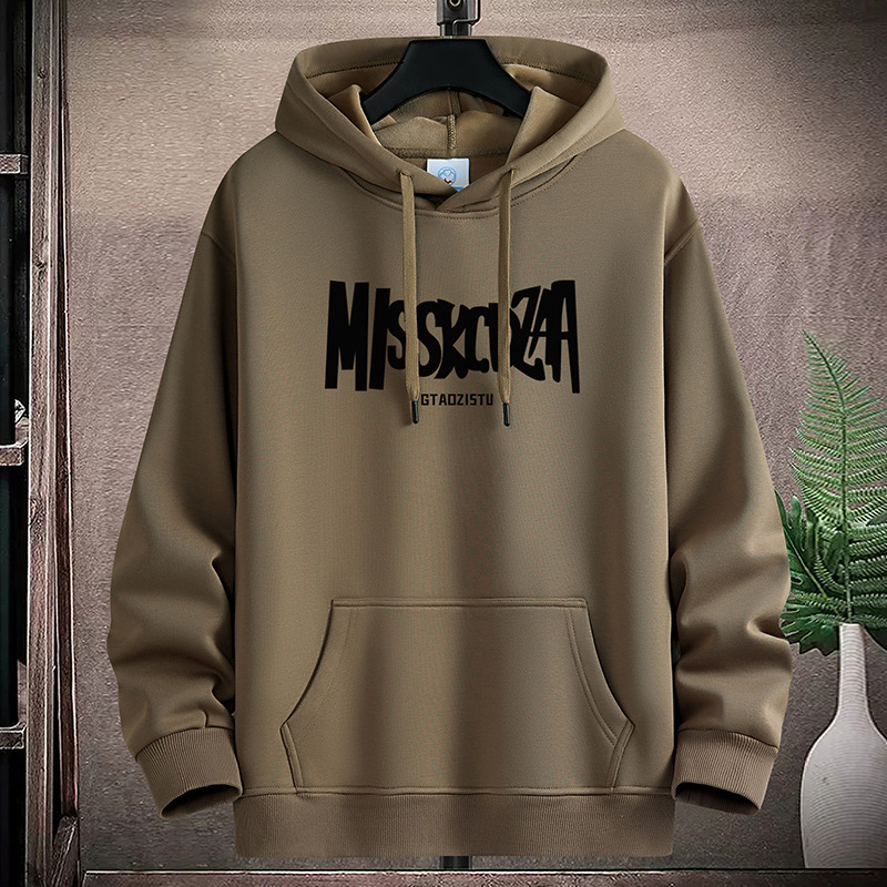 Factory Hooded fleece-lined Sweatshirt Men's Autumn and Winter New Retro Heavy Trendy Brand Fashionable All-match Loose Casual Jacket Factory Hooded fleece-lined Sweatshirt Men's Autumn and Winter New Retro Heavy Trendy Brand Fashionable All-match Loose Casual Jacket