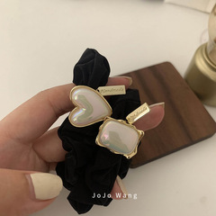 白鹿同款珍珠大腸發圈女高級感頭繩2022新款頭飾發繩女生高端髮飾