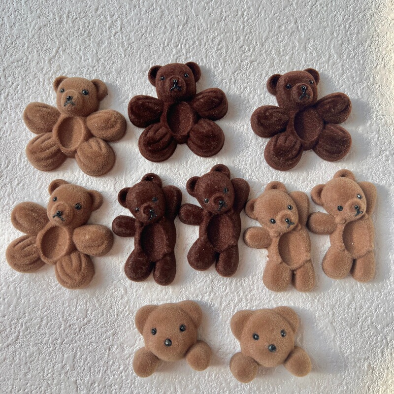 2025 New Autumn and Winter Elegant Versatile Cute Flocked Bear Hair Trim Clip DIY Jewelry Accessories Material Wholesale 2025 New Autumn and Winter Elegant Versatile Cute Flocked Bear Hair Trim Clip DIY Jewelry Accessories Material Wholesale