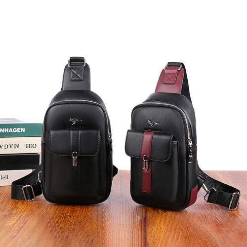 Retro Chest Bag Men's Casual Men's Shoulder Bag Crossbody Bag Large Capacity Commuting Portable Men's Bag Simple Lightweight Men's Bag