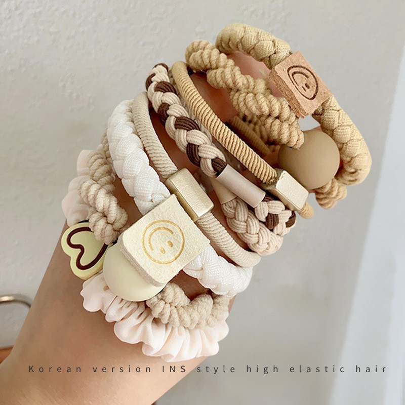 Cordilla de goma de mujer simple cuerdas de cabello de cola de caballo alta cuerda de cabello temperamental alta elasticidad y durabilidad 2024 nuevo toque de cabello