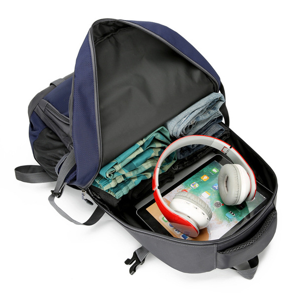 Backpack outside climbing