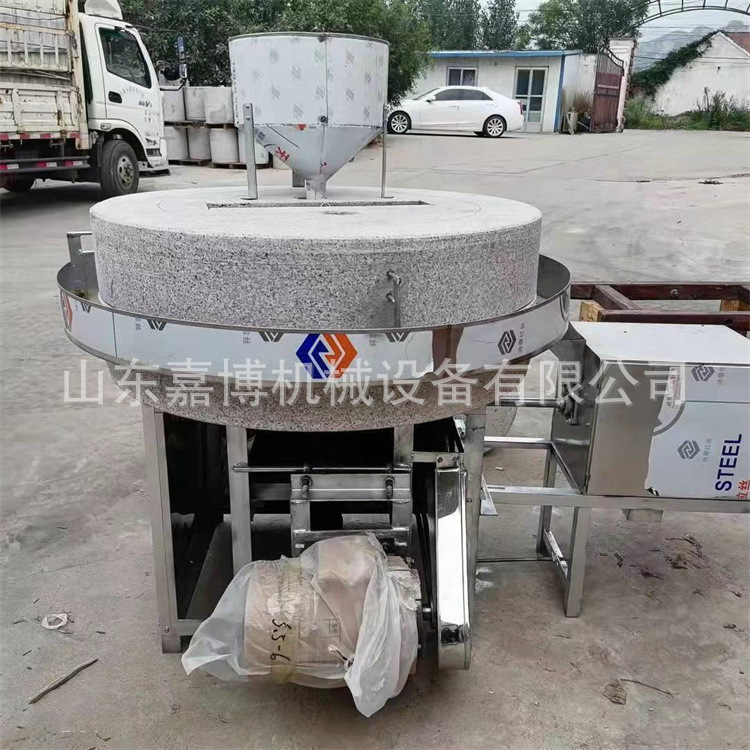 100型石盘式面粉电动石磨机 人工投料电动石磨 小麦专用磨面机