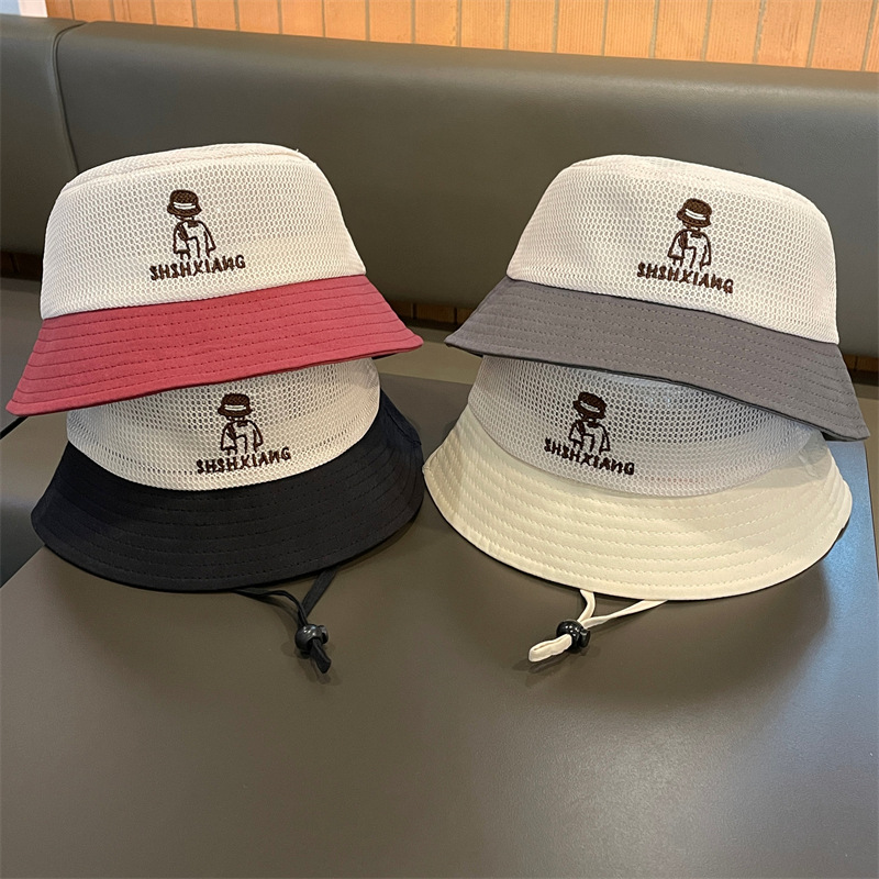 Sombrero para niños 2025 verano delgado protector solar para bebés sombrero para el sol de malla sombrero de pescador para niños y niñas sombrero para el sol para bebés