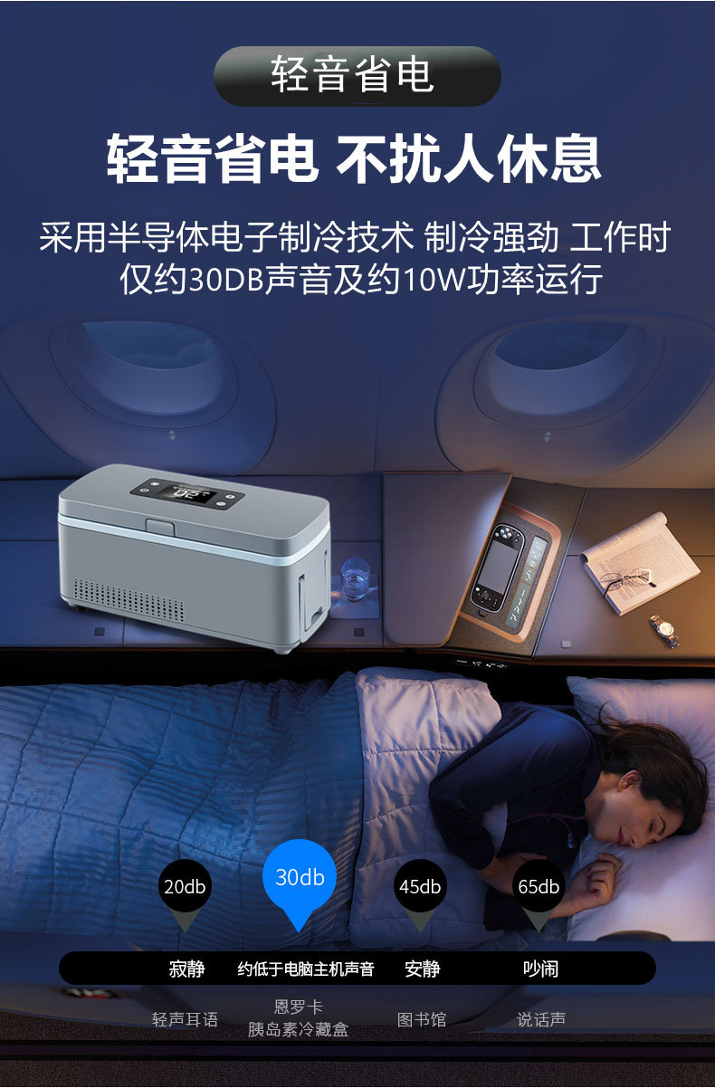 Car-Mounted Small Refrigerator, Medicine Cooler, Insulin Medicine Low-Temperature Mini Portable Medicine Box with Temperature Control for Travel
