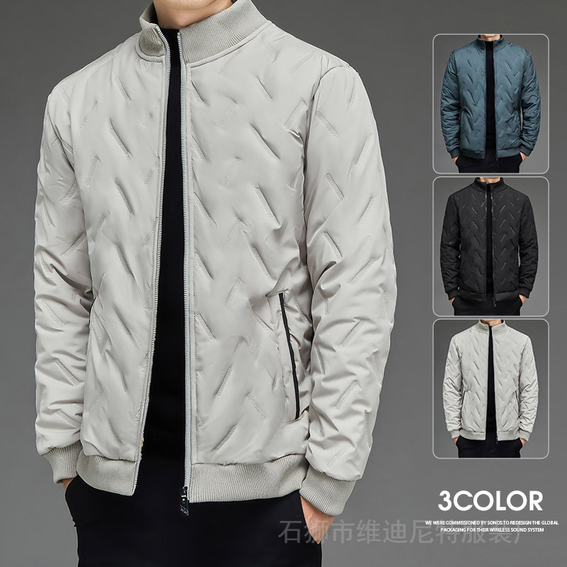 Chaqueta de Plumón para Hombre 2024, Chaqueta de Invierno con Forro Polar, Gruesa, Informal, para Hombres de Mediana Edad, Cuello Alto, Lana de Cordero