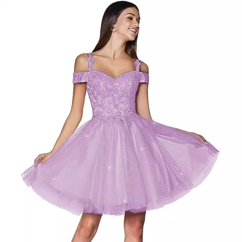 Nuevo vestido de noche de un solo hombro para mujer, vestido corto transfronterizo de AliExpress, vestido diario, reunión de hermanitas image 6