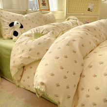 2025新款A类全棉纯棉双层纱四件套母婴级卡通儿童床单被套三件套