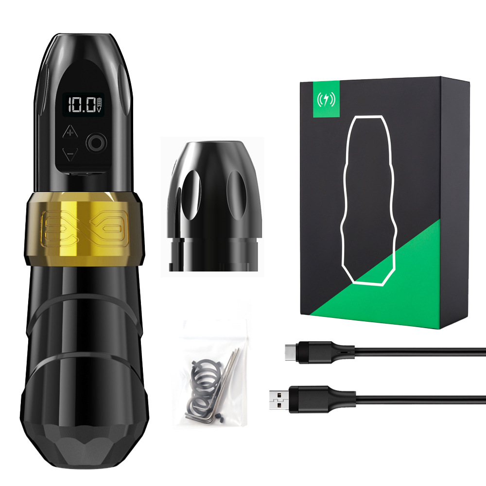 AmbitionFK tres generaciones carga tatuaje pluma con pantalla LCD tatuaje aguja máquina portátil tatuaje pluma