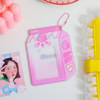 Cartoon cute feeding bottle, card holder, travel card case for elementary school students, Korean style