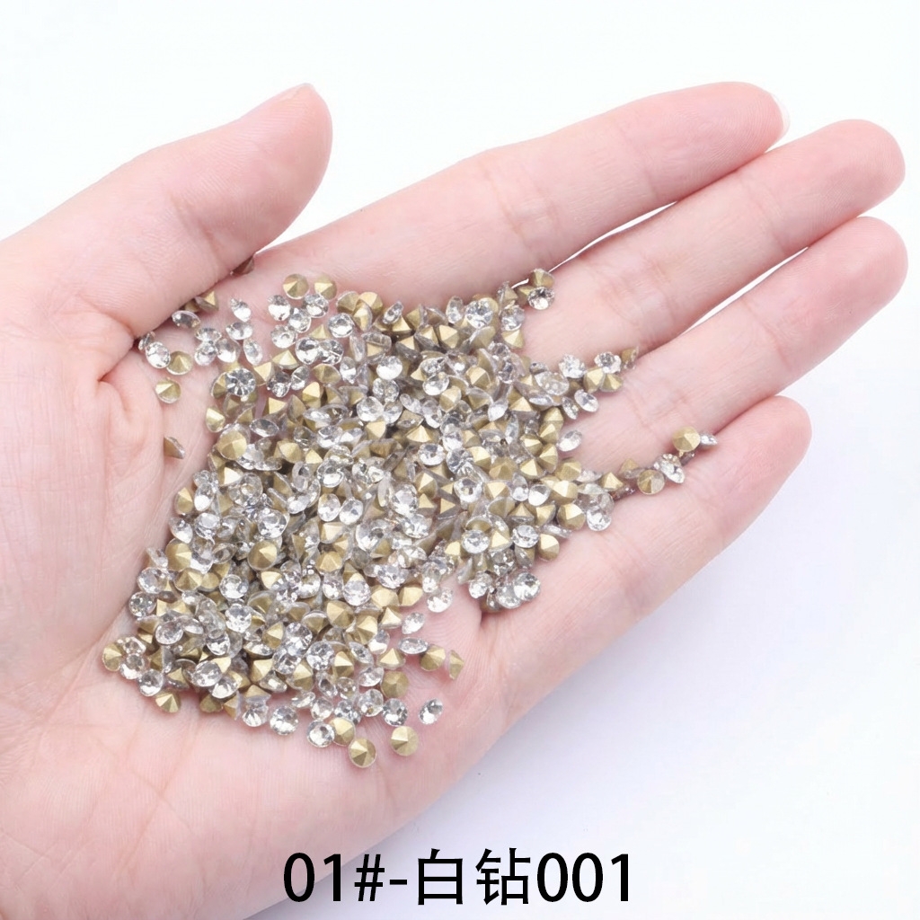 1 # - 6 # taladro de fondo de punta de venta directa fábrica transfronteriza taladro de uñas al por mayor accesorios de joyería DIY color completo