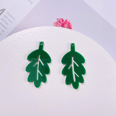 韓風亞克力工藝樹葉手機鏈配件鑰匙扣耳環DIY可定圖案