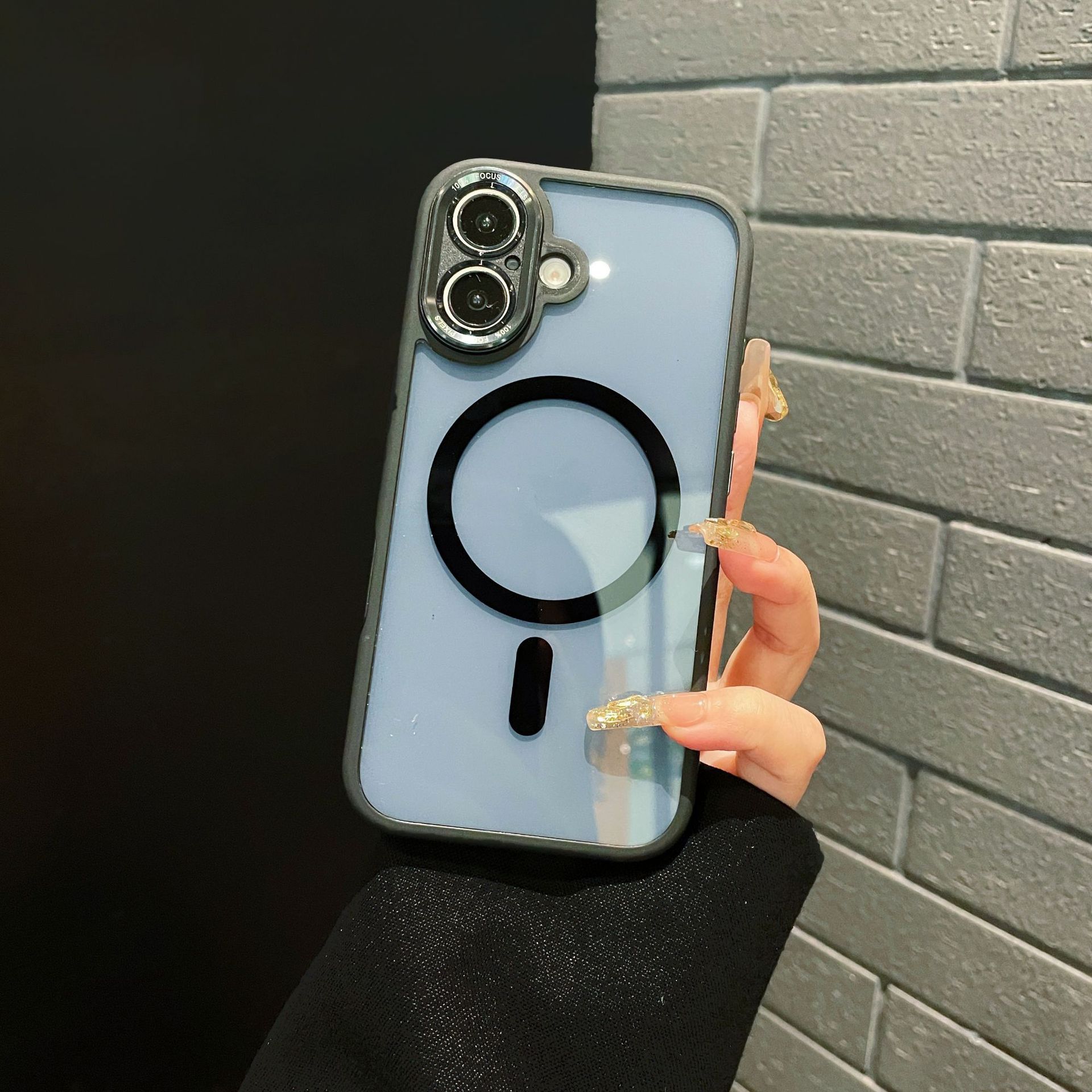 Escudo fino simple y transparente con succión magnética para iPhone14 Apple 16ProMax funda para teléfono móvil 15 pareja 13 duro 16