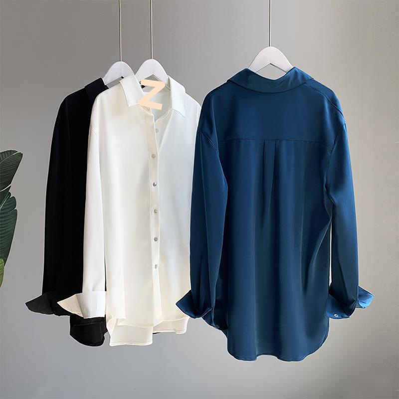 Abbigliamento donna Camicia drappeggiata donna primavera e autunno stile temperamento moda retrò 2024 nuova camicia donna maniche lunghe_voghion.com