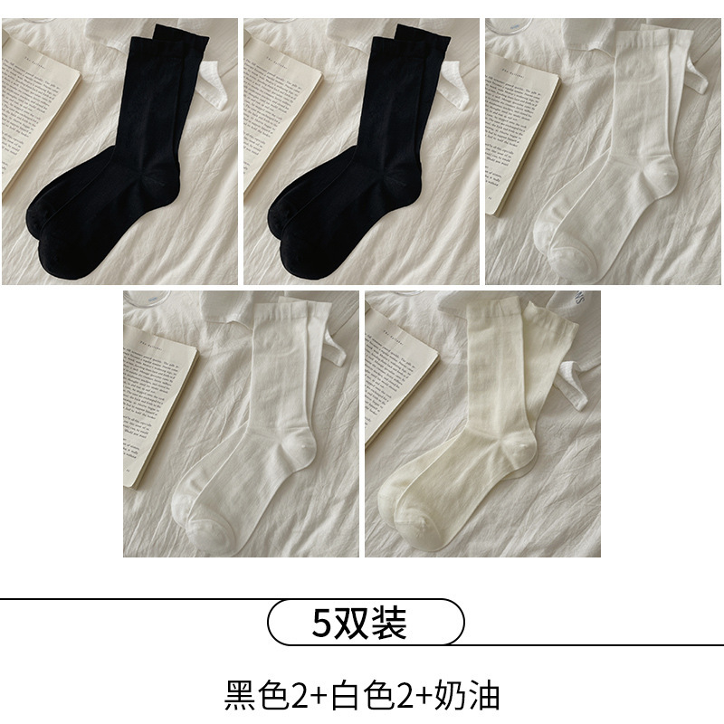 夏用女性用ソックス、極薄マルベリーシルクソックス、涼しく通気性のあるバレエスタイルの無地ボンレスミッドチューブソックス|undefined
