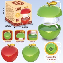 新款USB充电款创意小夜灯仿真造型苹果造型台灯软管可折叠小夜灯