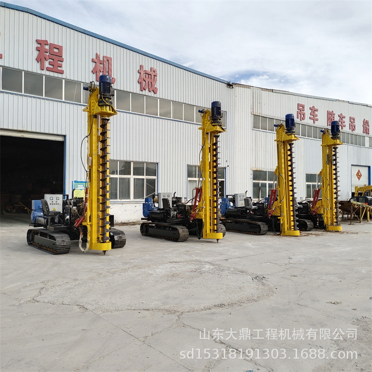 沙漠履带式光伏打桩机 西部电站光伏打桩机 新能源安装引孔机